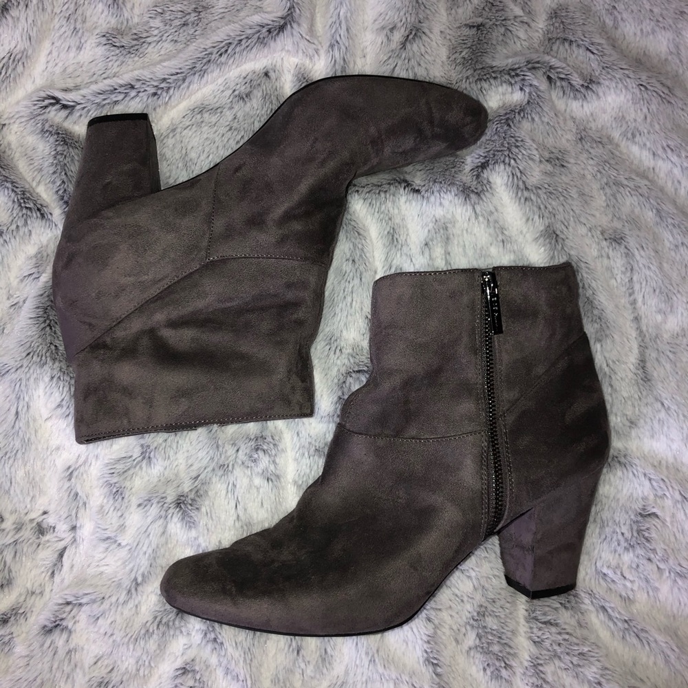 BCBG suede booties